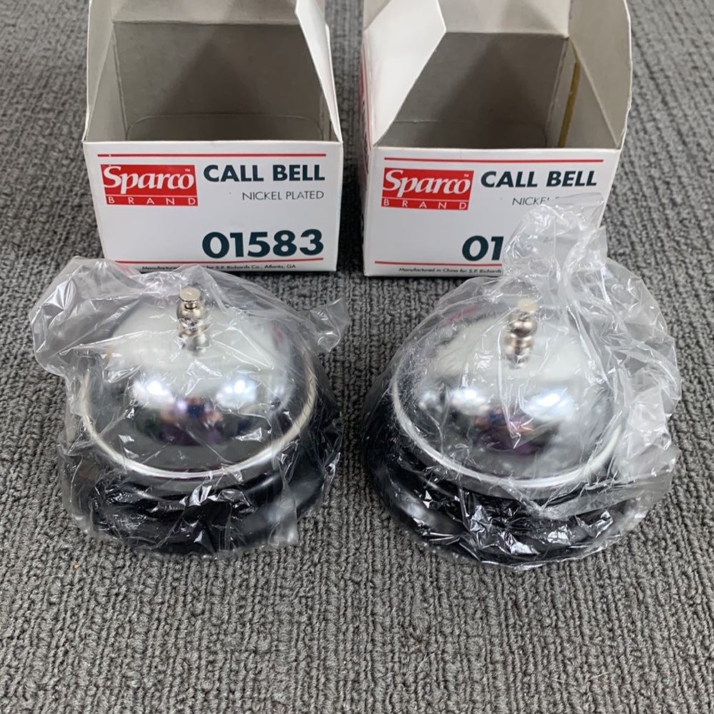 Lot of 2 Sparco Call Bell Nickel Plated Chrome for Reception Desk #01583 New